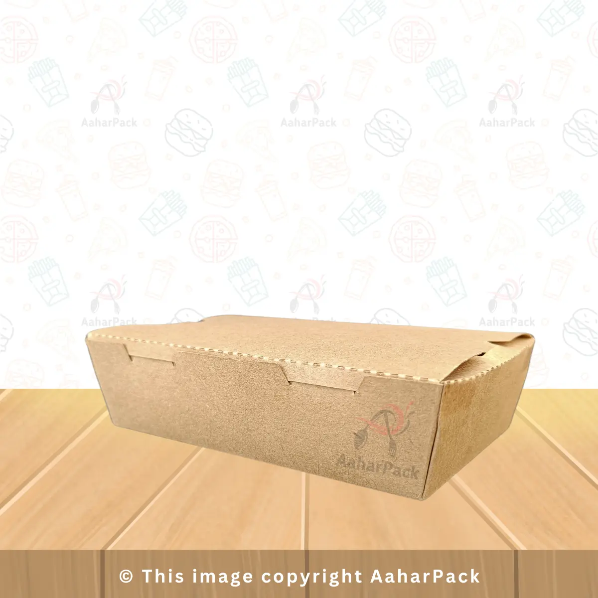 1200 ML Kraft Paper Meal Box – Durable & Food-Safe | Pack of 500